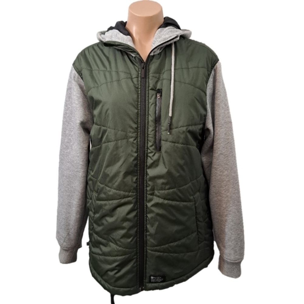 Matix green & gray zip up medium weight jacket men's size small
